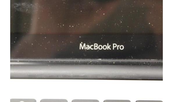 laptop APPLE, MacBook Pro  A1278, zonder lader, paswoord niet gekend, werking niet gekend, beschadigd